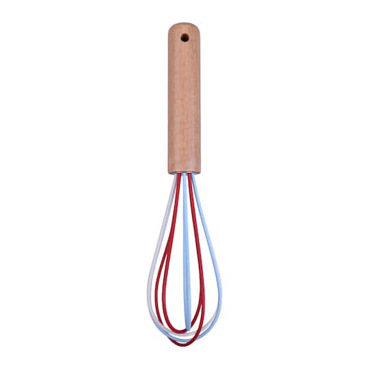 Mini Red, White & Blue Silicone Whisk by Makery™